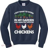 Funny Chicken For Men Women Gardening Chicken Lovers Garden Kids Sweatshirt thumb 0