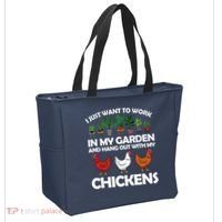 Funny Chicken For Men Women Gardening Chicken Lovers Garden Tote Bag thumb 2