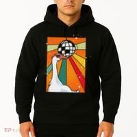 Funny Cool Farm Animal Disco Ball Sunglasses Retro Goose Hoodie thumb 2