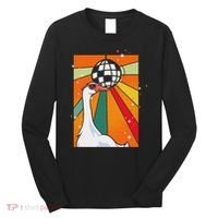 Funny Cool Farm Animal Disco Ball Sunglasses Retro Goose Long Sleeve Shirt thumb 0