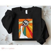 Funny Cool Farm Animal Disco Ball Sunglasses Retro Goose Sweatshirt thumb 2