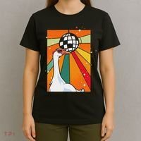 Funny Cool Farm Animal Disco Ball Sunglasses Retro Goose T-Shirt thumb 4