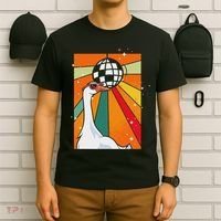 Funny Cool Farm Animal Disco Ball Sunglasses Retro Goose T-Shirt thumb 6