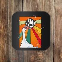 Funny Cool Farm Animal Disco Ball Sunglasses Retro Goose Coaster thumb 0