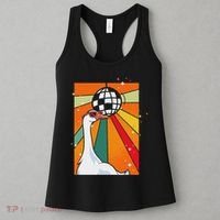 Funny Cool Farm Animal Disco Ball Sunglasses Retro Goose Women's Tank Top thumb 3