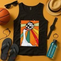Funny Cool Farm Animal Disco Ball Sunglasses Retro Goose Tank Top thumb 4