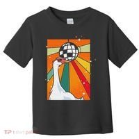 Funny Cool Farm Animal Disco Ball Sunglasses Retro Goose Toddler T-Shirt thumb 0