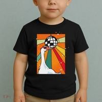 Funny Cool Farm Animal Disco Ball Sunglasses Retro Goose Toddler T-Shirt thumb 2