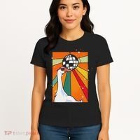 Funny Cool Farm Animal Disco Ball Sunglasses Retro Goose Women's T-Shirt thumb 4
