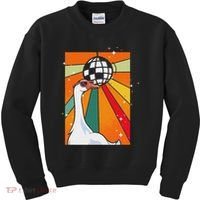 Funny Cool Farm Animal Disco Ball Sunglasses Retro Goose Kids Sweatshirt thumb 0