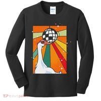 Funny Cool Farm Animal Disco Ball Sunglasses Retro Goose Kids Long Sleeve Shirt thumb 0