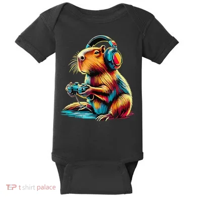 Funny Capybara Baby Bodysuit