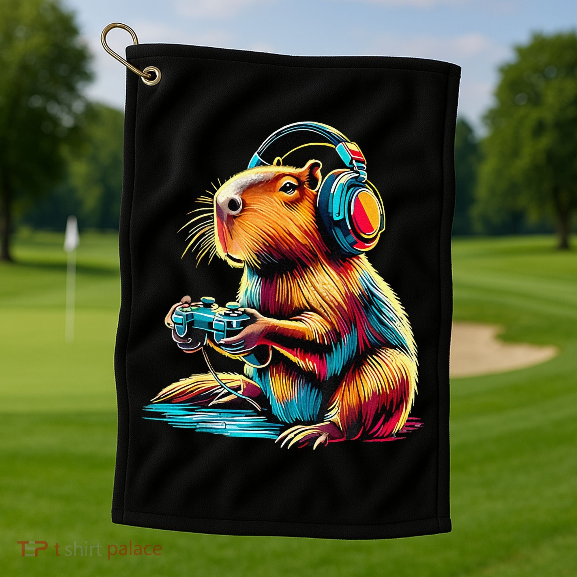 Funny Capybara Golf Towel