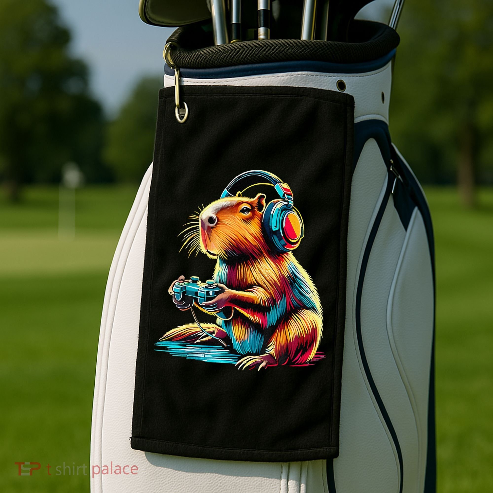 Funny Capybara Golf Towel