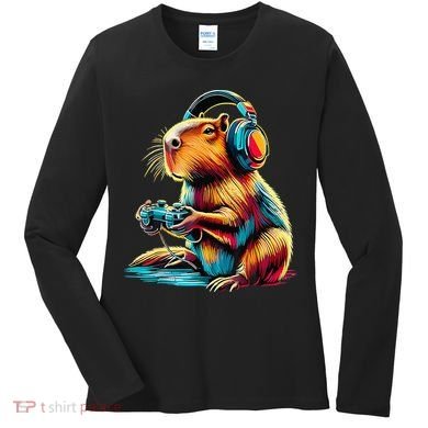Funny Capybara Women's Long Sleeve Shirt