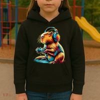 Funny Capybara Kids Hoodie thumb 3