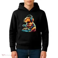 Funny Capybara Kids Hoodie thumb 4