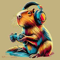 Funny Capybara Button thumb 1