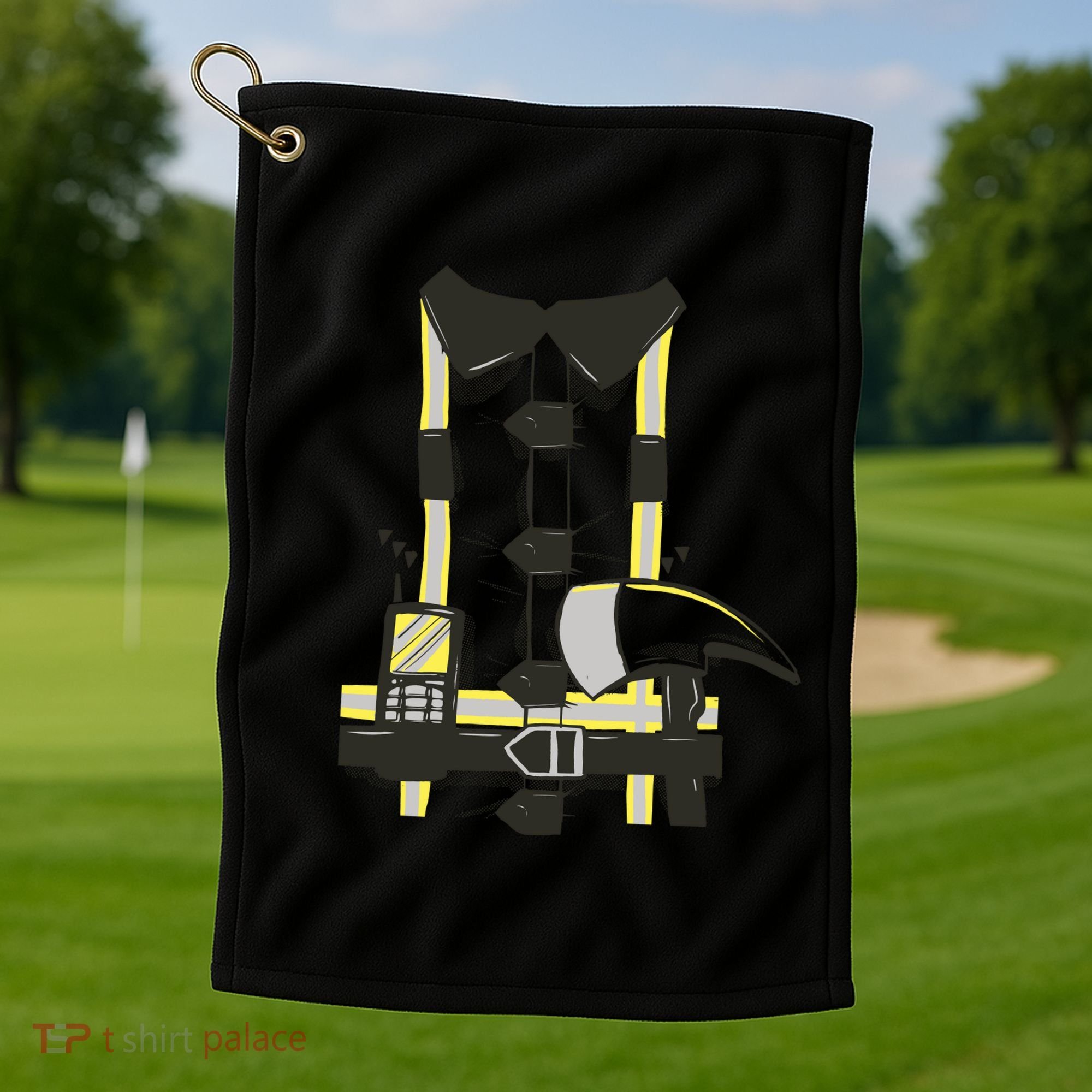 Firefighter Costume Golf Towel