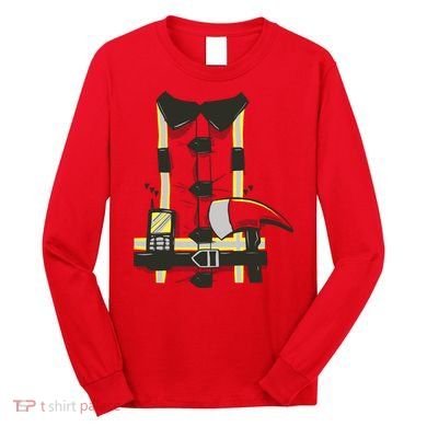 Firefighter Costume Long Sleeve Shirt
