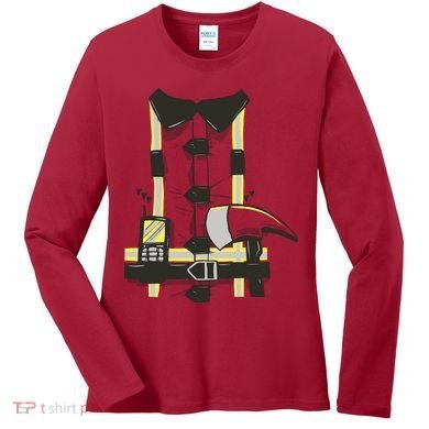Firefighter Costume Women's Long Sleeve Shirt