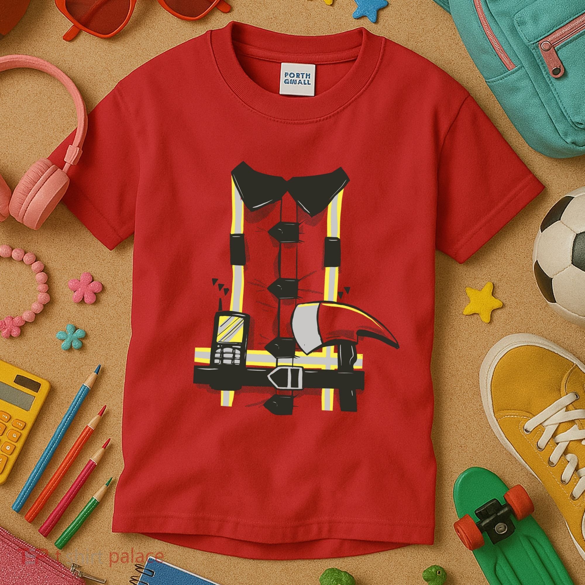 Firefighter Costume Kids T-Shirt