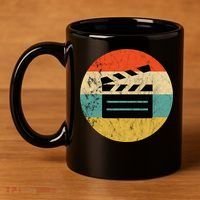 Filmmaker Clapboard Film Director Lover Retro Sunset 11oz C Handle Ceramic Mug thumb 4