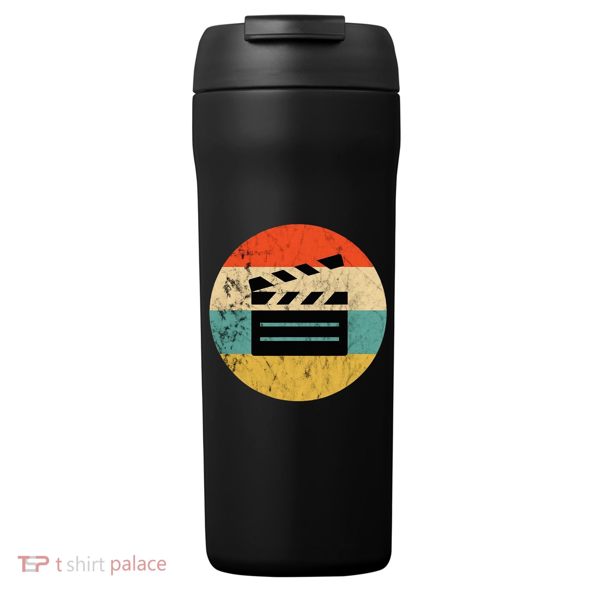 Filmmaker Clapboard Film Director Lover Retro Sunset 24oz Duet Stainless Steel Tumbler