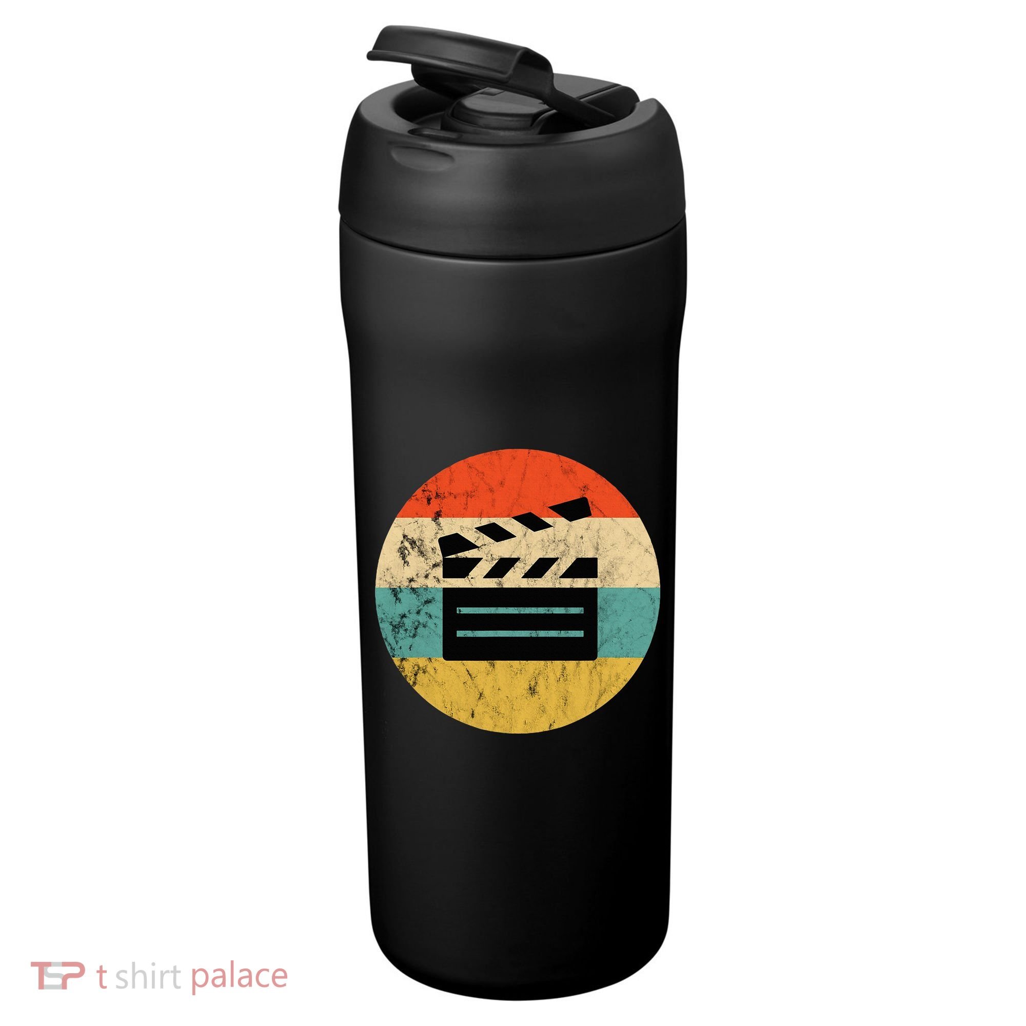 Filmmaker Clapboard Film Director Lover Retro Sunset 24oz Duet Stainless Steel Tumbler