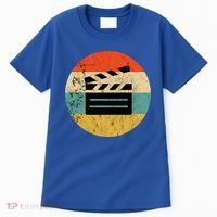 Filmmaker Clapboard Film Director Lover Retro Sunset Tall T-Shirt thumb 0