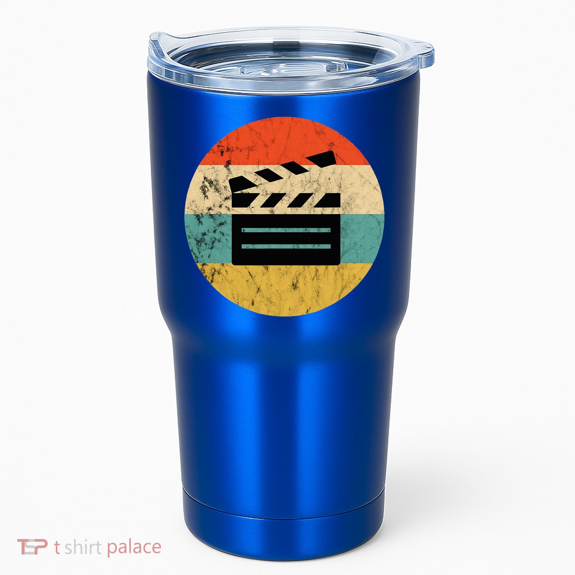 Filmmaker Clapboard Film Director Lover Retro Sunset Tumbler