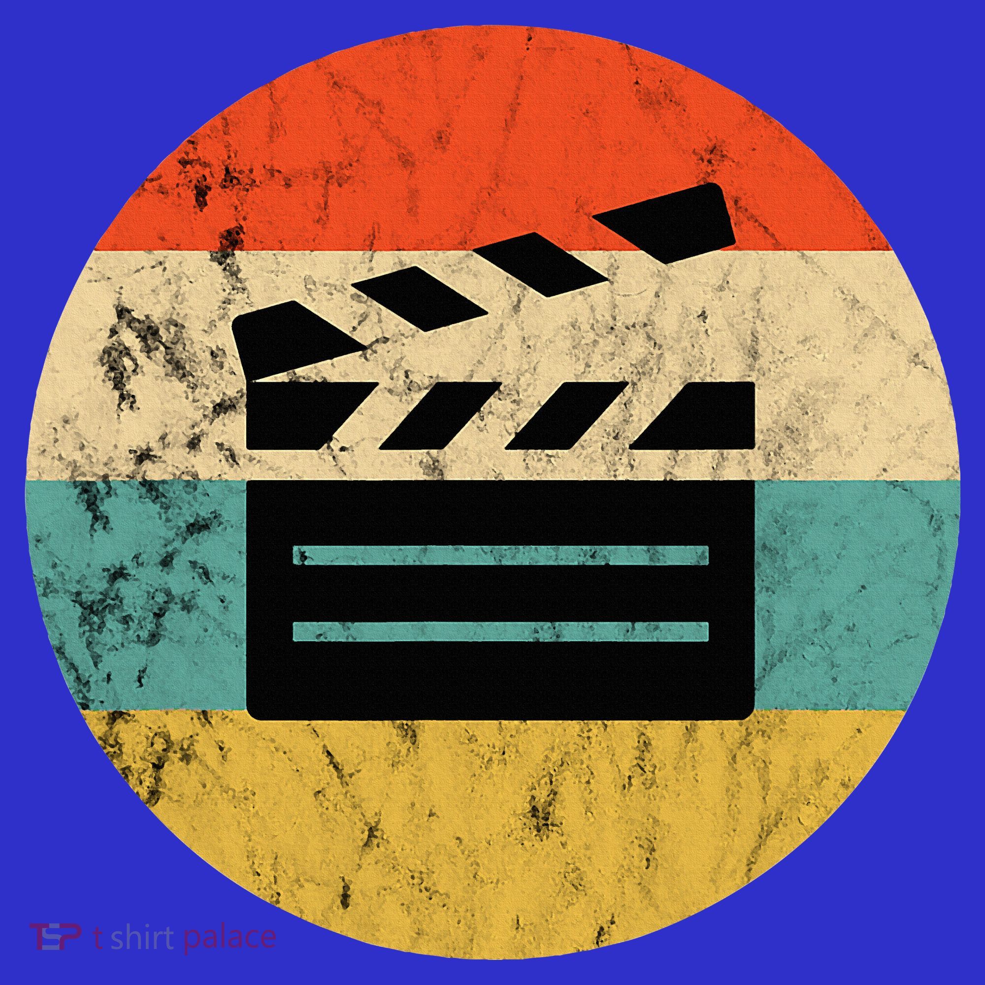 Filmmaker Clapboard Film Director Lover Retro Sunset Women's Tank Top