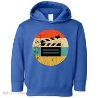 Filmmaker Clapboard Film Director Lover Retro Sunset Toddler Hoodie thumb 0