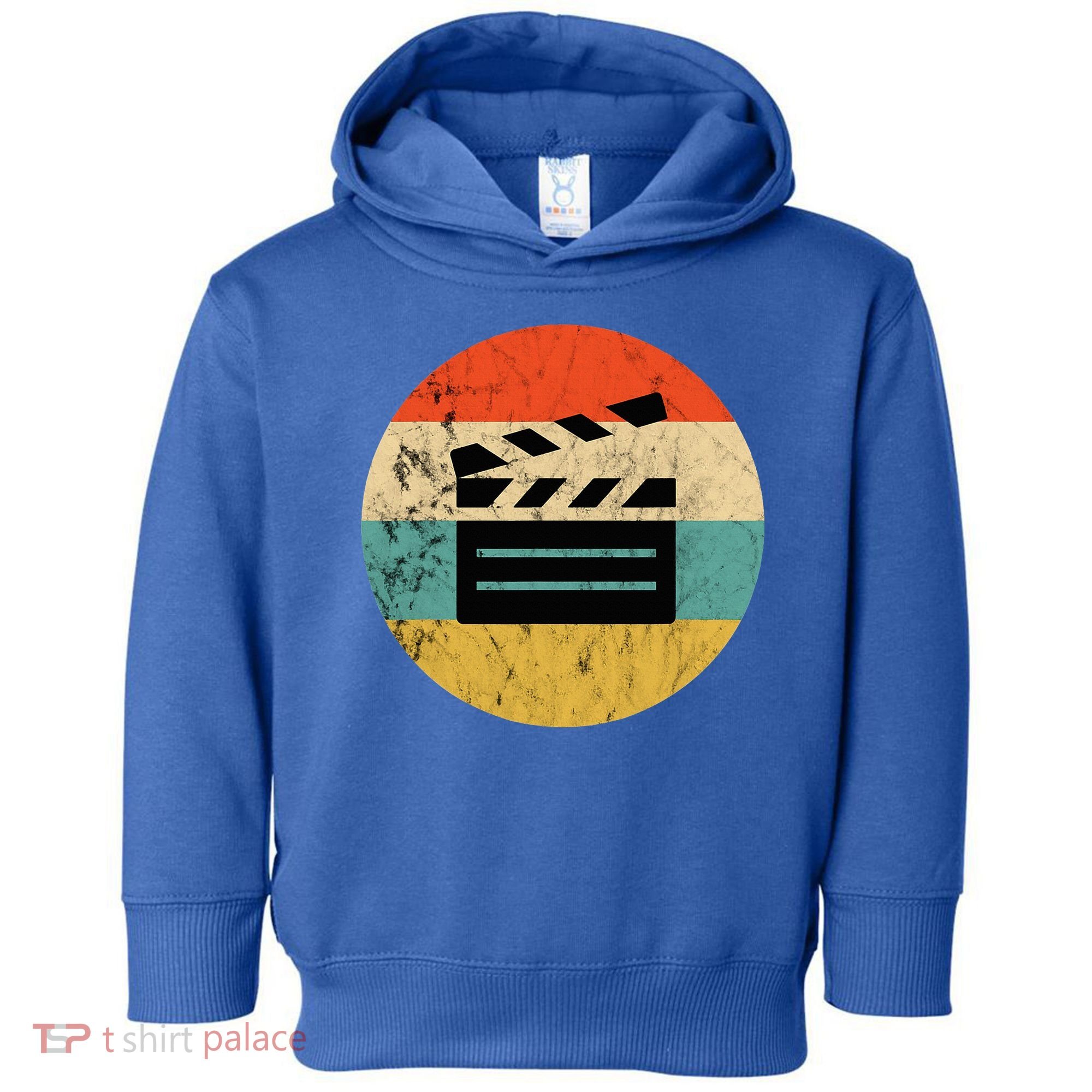 Filmmaker Clapboard Film Director Lover Retro Sunset Toddler Hoodie