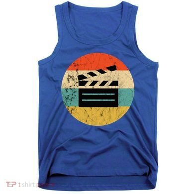 Filmmaker Clapboard Film Director Lover Retro Sunset Tank Top