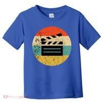 Filmmaker Clapboard Film Director Lover Retro Sunset Toddler T-Shirt thumb 0
