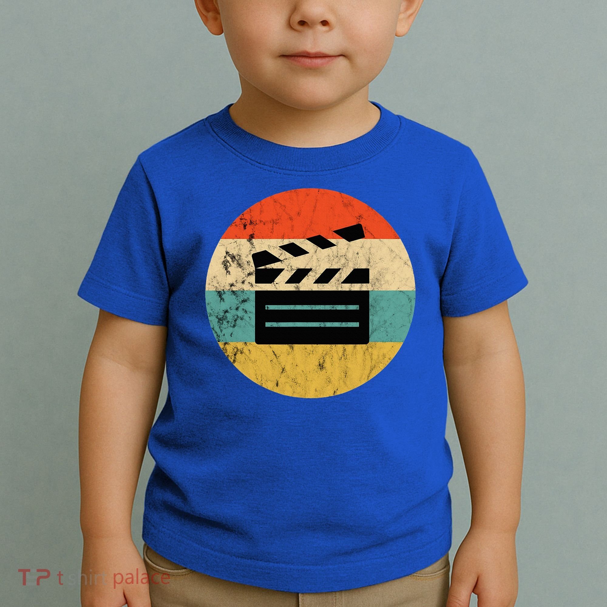 Filmmaker Clapboard Film Director Lover Retro Sunset Toddler T-Shirt