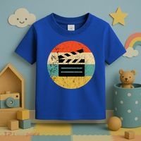 Filmmaker Clapboard Film Director Lover Retro Sunset Toddler T-Shirt thumb 3