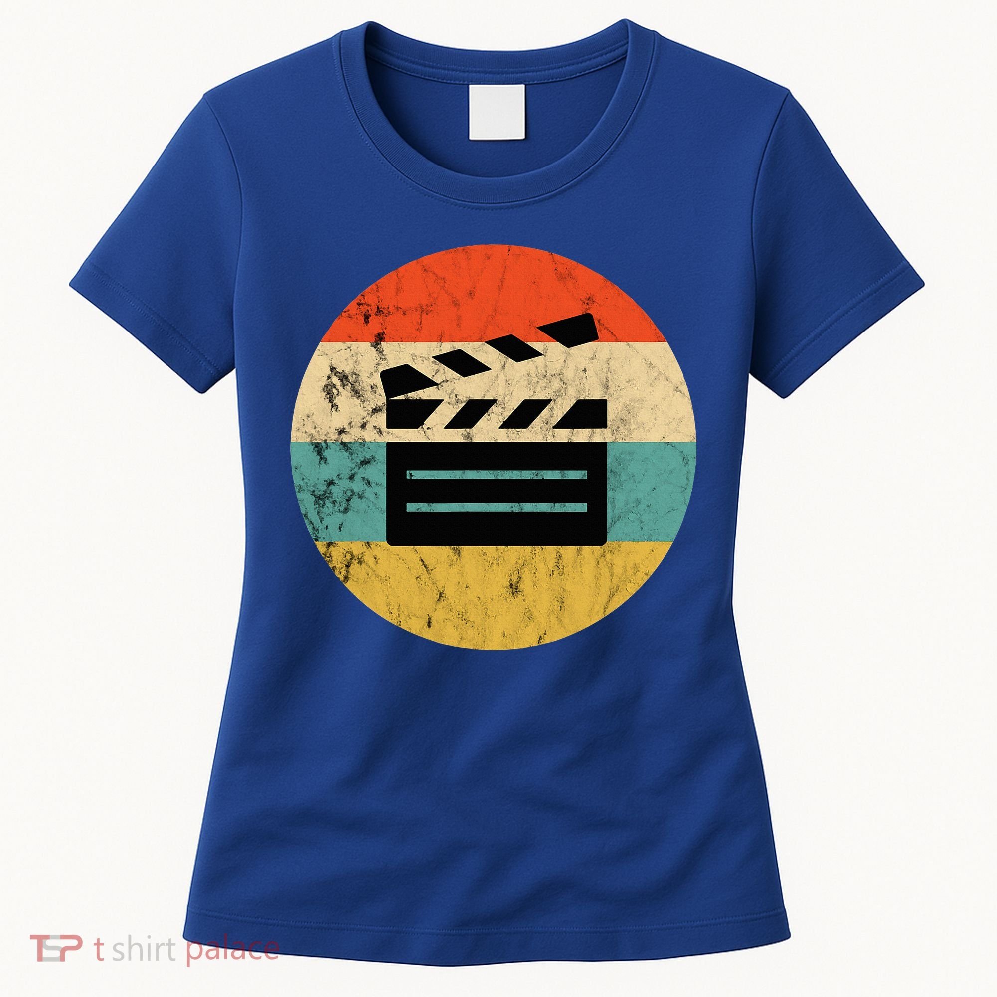 Filmmaker Clapboard Film Director Lover Retro Sunset Women's T-Shirt