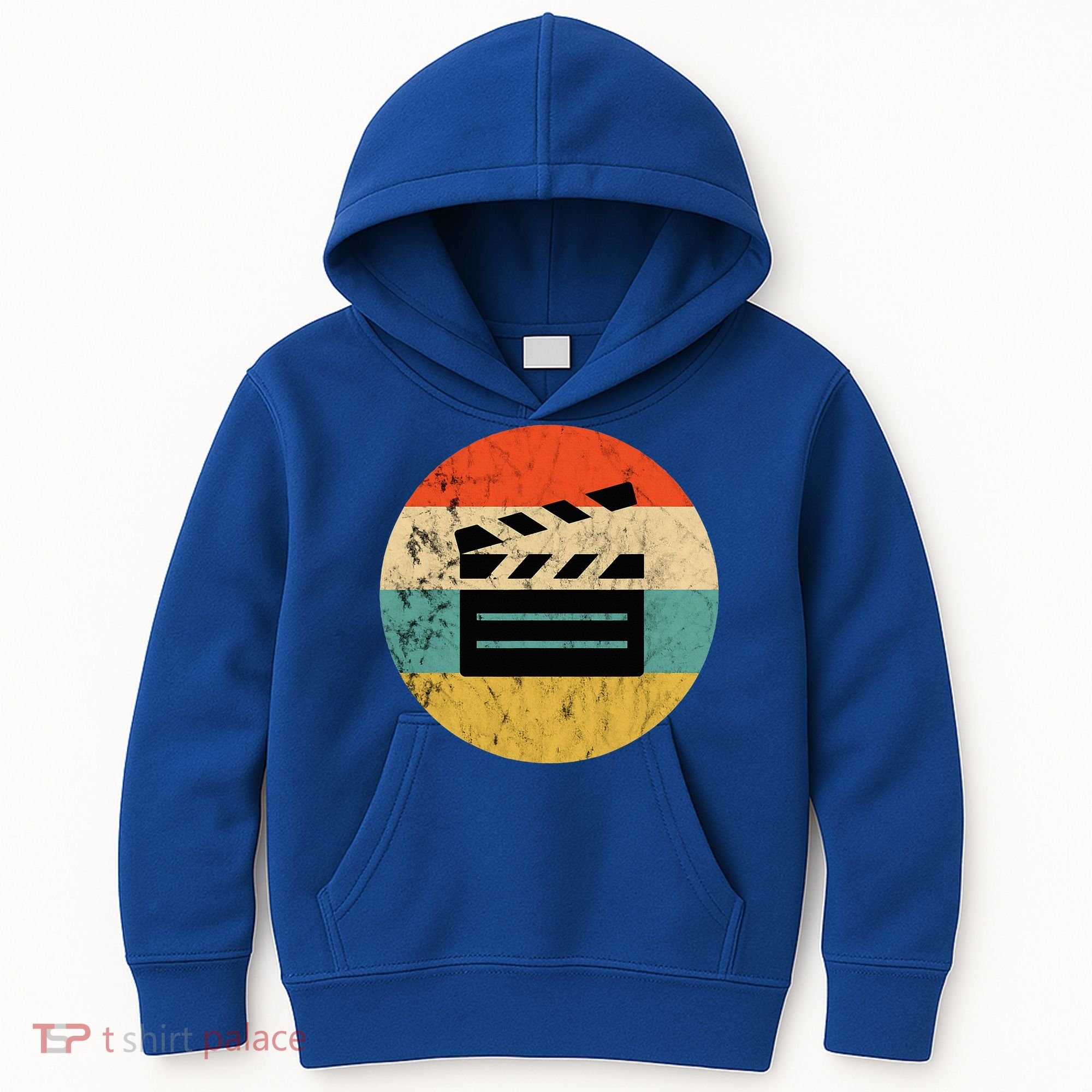 Filmmaker Clapboard Film Director Lover Retro Sunset Kids Hoodie
