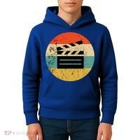 Filmmaker Clapboard Film Director Lover Retro Sunset Kids Hoodie thumb 4