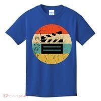 Filmmaker Clapboard Film Director Lover Retro Sunset Kids T-Shirt thumb 0