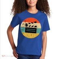 Filmmaker Clapboard Film Director Lover Retro Sunset Kids T-Shirt thumb 2