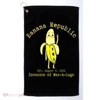 Funny Conservative Banana Republic Defund the FBI Golf Towel thumb 0