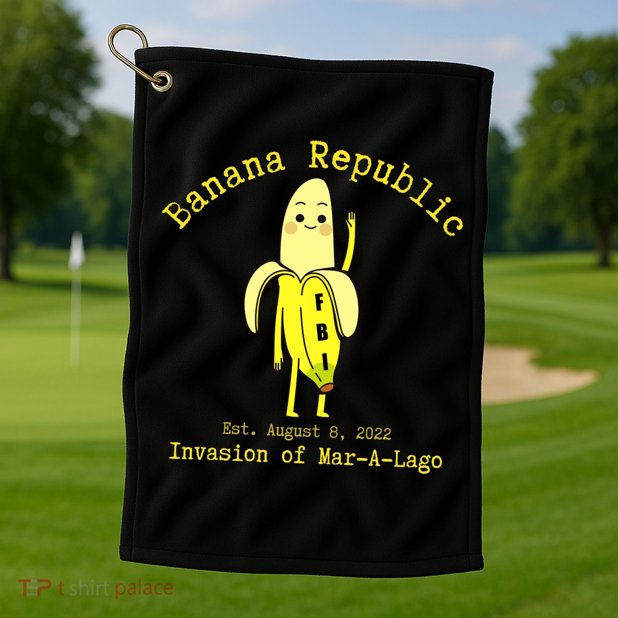 Funny Conservative Banana Republic Defund the FBI Golf Towel