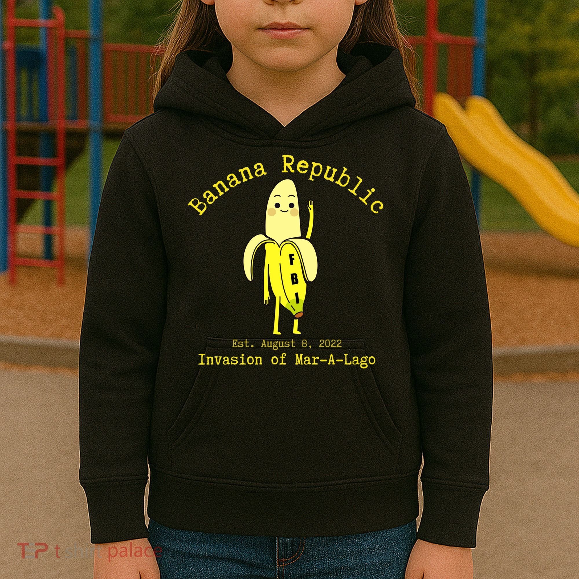 Funny Conservative Banana Republic Defund the FBI Kids Hoodie
