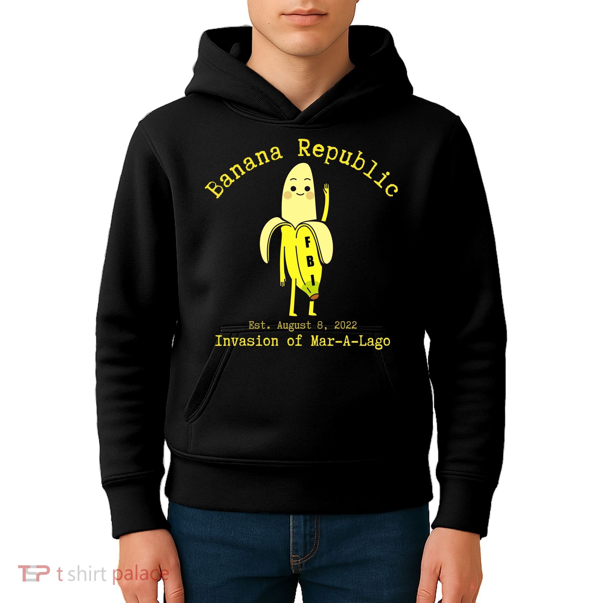 Funny Conservative Banana Republic Defund the FBI Kids Hoodie