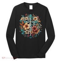 Faith Cross Floral Christian Faith Religious Long Sleeve Shirt thumb 0