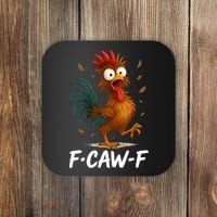 Funny Chicken F-Caw-F Rooster Coaster thumb 0