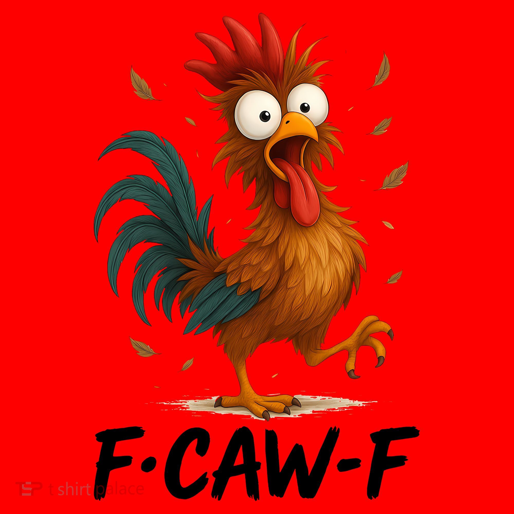 Funny Chicken F-Caw-F Rooster Santa Hat